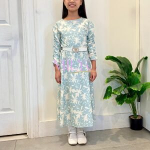 Vestido verde olivo niña